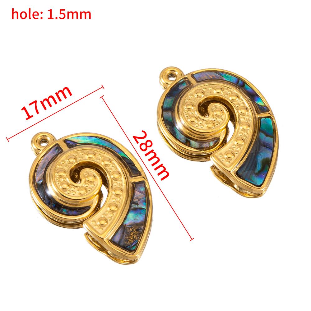 2pcs Stainless Steel Blue Enamel Marine Anklet Charms Bohemia Pendant Base for DIY Earrings Necklaces Vacation Jewelry Findings