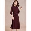Elegant Spliced Faux Two-Piece Midi Dress