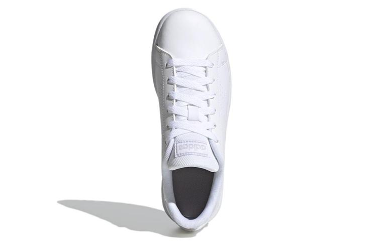 Adidas Neo ADVANTAGE K Comfortable Abrasion Resistant Low top Kids' Skateboarding Shoes White Green Kids' FY4624