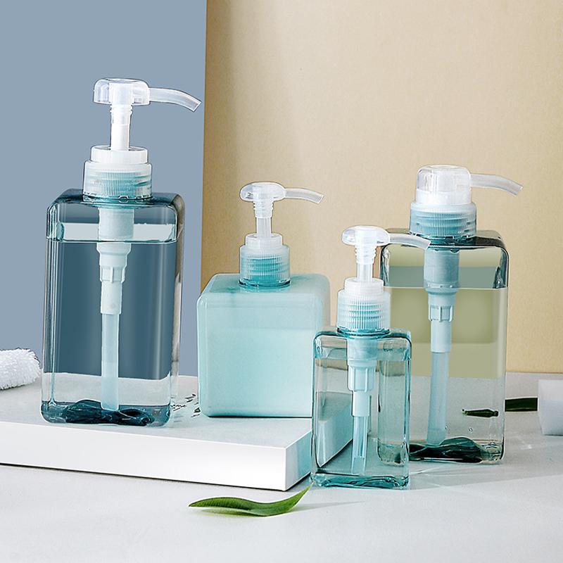 100-650Ml Kare Şişe Sıvı Sabun Çırpılmış Köpük Noktaları Şişeleme Şampuan Losyon Duş Jeli Pompalı Şişeler ve Sabunluk