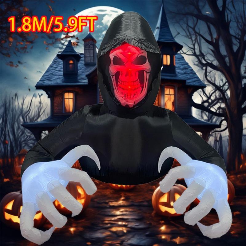 

Inflatable Toy Giant Hands Ghost Halloween Inflatable Model Luminous Inflatable Model Halloween Atmosphere Decoration Model EU Plug