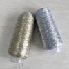200g/Roll Metallic Crochet Thread, Sparkling Silver Polyester Yarn for Knitting, Weaving, Making Bag, Keychain Charm