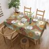 Rectangular Couple Dachshund Dog Pattern With Heart Table Cloth Waterproof Tablecloth Outdoor Table Cover
