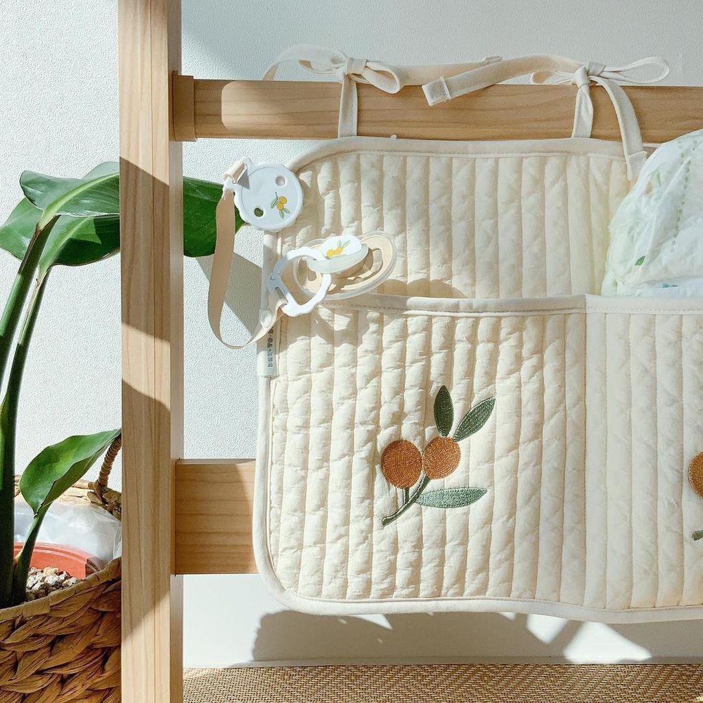 Korean Baby Crib & Stroller Hanging Storage Bag for Diapers, Bottles, and Toys