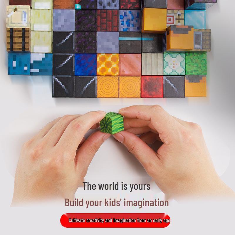 My Building Block World: Magnetic Cube Accessories - Mini Iron Stone Magnets for Children's Educational Building Toys