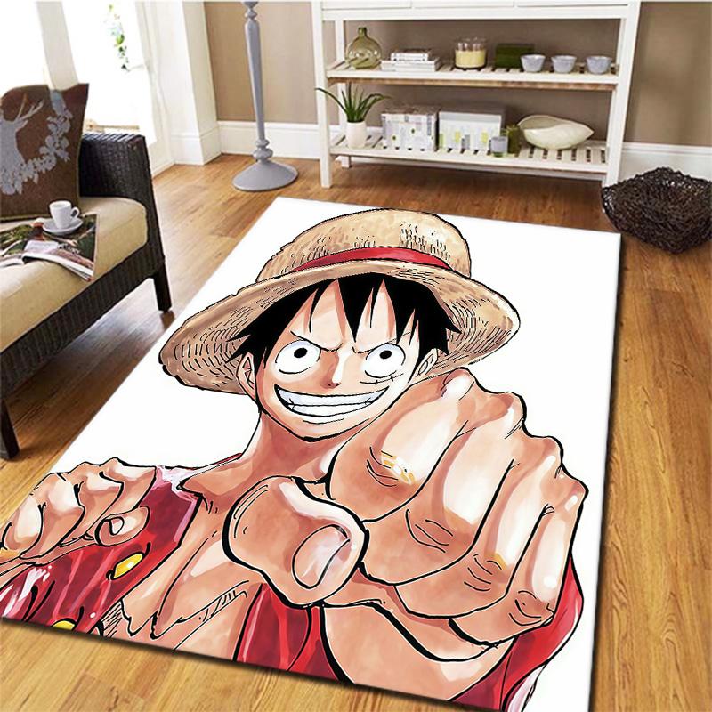One Piece Monkey D Luffy Carpet Rug For Living Room Bedroom Home Sofa Decoration Kids Play Nonslip Floor Mat
