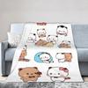 Bubu Dudu Süßer Cartoon-Bär Charakter Warme Weiche Decke Kawaii Panda Plüsch Überwurfdecke Schlafzimmer Flanell Bettüberwurf Sofabezug