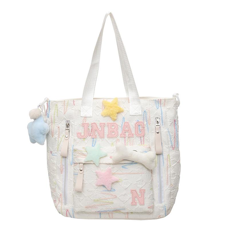 Schoolbags Children Elementary School Girls Junior High School Students High School Students Make up Lessons Bag Letters High Appearance