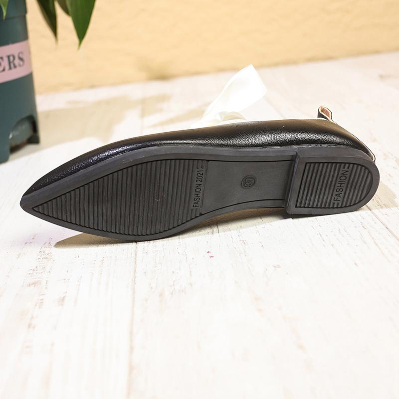 Aphixta Pointed Toe Loafers Flat With Women Shoes Slip On Butterfly Knot Flats Woman Classic Shoe Spring Autumn Loafers Big 43