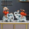 Wishful Elephant Ornaments: Bring Wealth & Fortune To Your Home Décor, Perfect for Entrance, TV Cabinet, Living Room, or Housewarming Gift