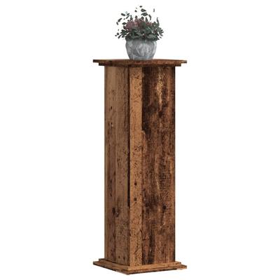 Plant Stand Vintage Wood Look 33 X 33 X 100 Cm Engineered Wood