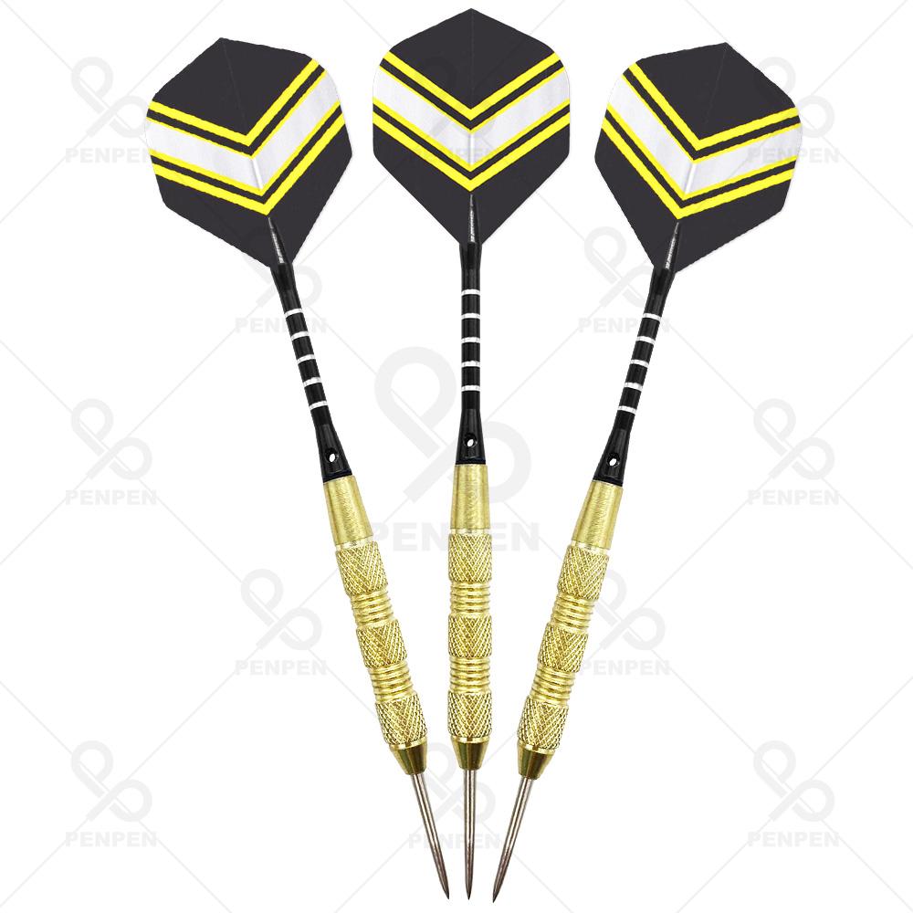 PENPEN 3-Piece Durable Dart Set 22g Iron Shafts with Steel Tips Customizable 10441 Series Professional Sports