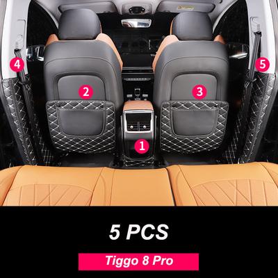 Für Chery Tiggo 8 Pro 2022 Leder Anti-Child-Kick Pad Auto wasserdichte Rückenlehnenschutzabdeckung Schlamm Aufbewahrungstasche
