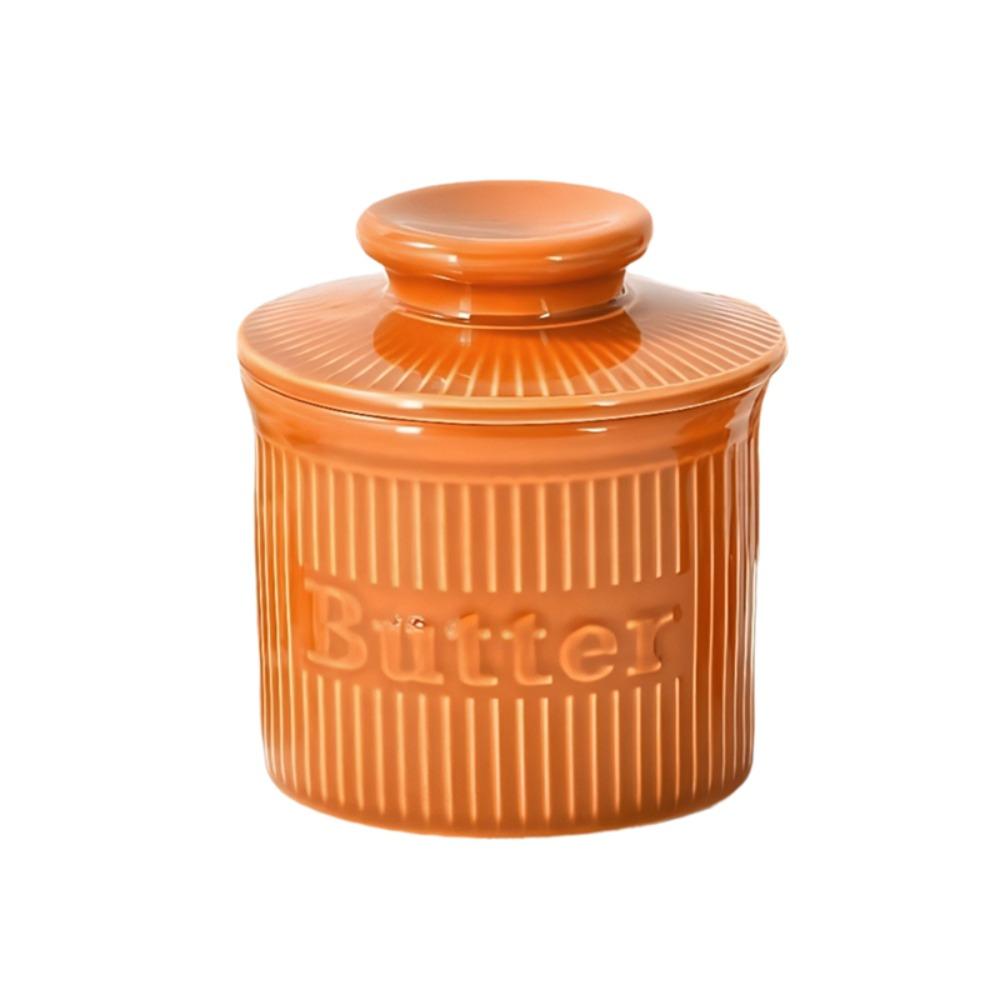 Sealed Butter Crock Strip Pattern Butter Keeper Classic Butter Container Baking