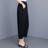 Summer Black Pants Women Clothes Plus Size Casual Loose Vintage High Waist Pants