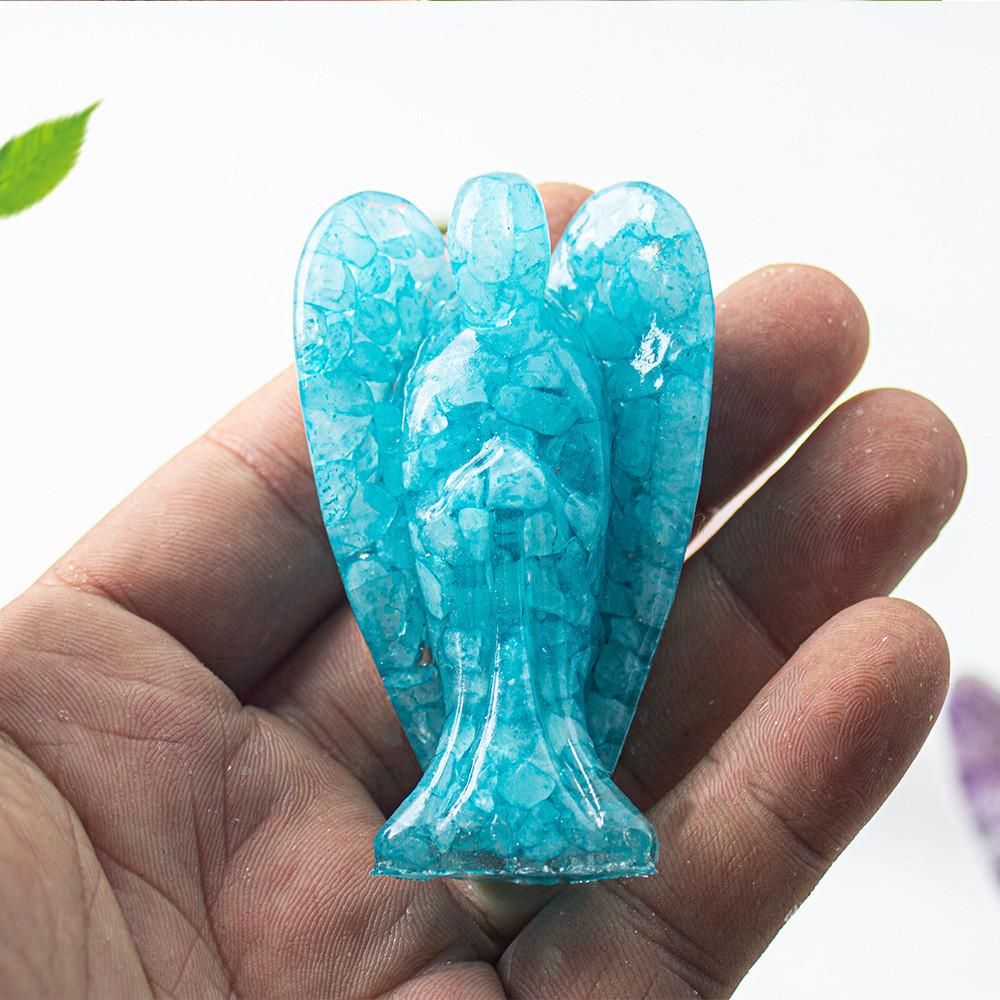 Figura de Ángel de Cristal de Resina con Diseño Hecho a Mano para Decoración del Hogar Idea de Regalo
