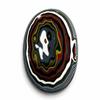 Natürlicher Fordite Ovaler Cabochon Edelstein | Einzigartiges Design Detroit Achat Stein zur Schmuckherstellung