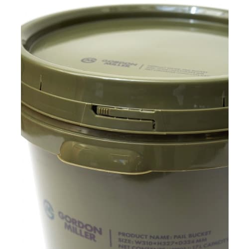 GORDON MILLER Car Wash Pail Bucket with Lid, 17L, Olive Drab, 32485