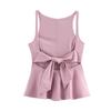 Frühling 2025 Damen Ärmellose Weste mit Schleife am Rücken - Schlank, Süß und Elegant
