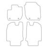 [BLM]HO039 red - Set of velour floor mats to fit Honda HR-V II 2013-2021 - red trim
