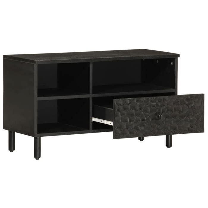 VidaXL TV Stand, Television Cabinet with Legs, TV Unit with Storage Living Room, Modern, Black Wood 356836