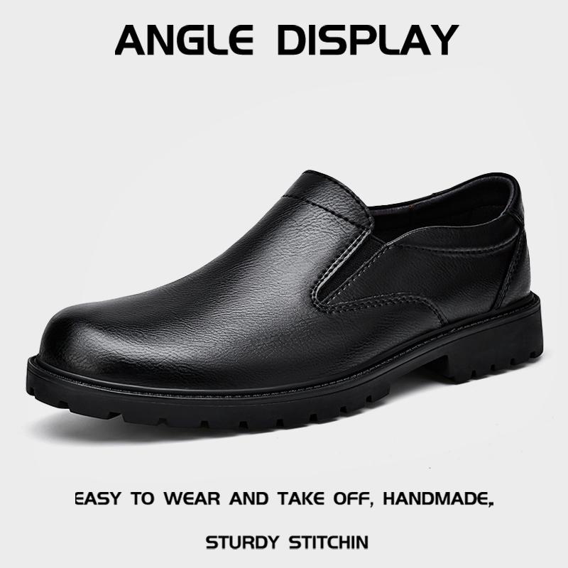 Fashion Brown Loafers Men's Genuine Leather Shoes Business British Formal Oxford Casual Shoes Designer Thick Soles Loafers Mo-2241