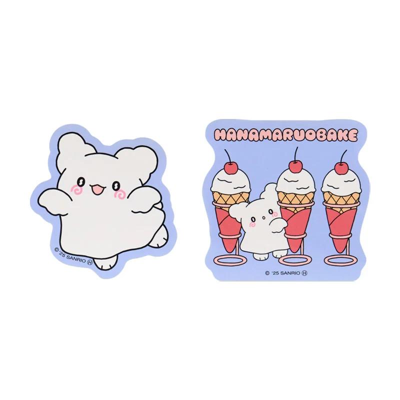 Sanrio HANAMARU OBAKE Set of 2 Stickers ( Pastel Sweets Pop Blue ) Japan NEW