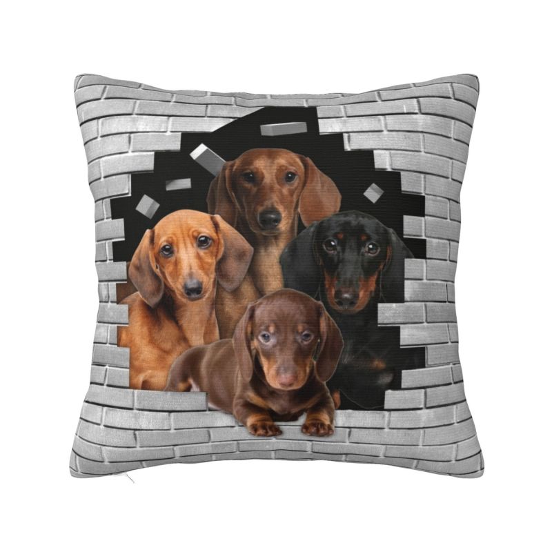 Nordic Kawaii Dachshund Cushion Cover Soft Sausage Badger Wiener Dog Pillow Case Decoration