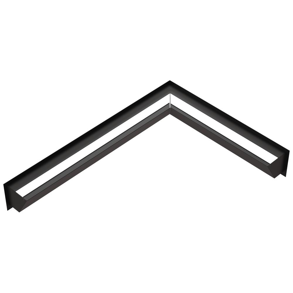 Vent Cover LUFT corner right 54,7x76,6x12 black Slim