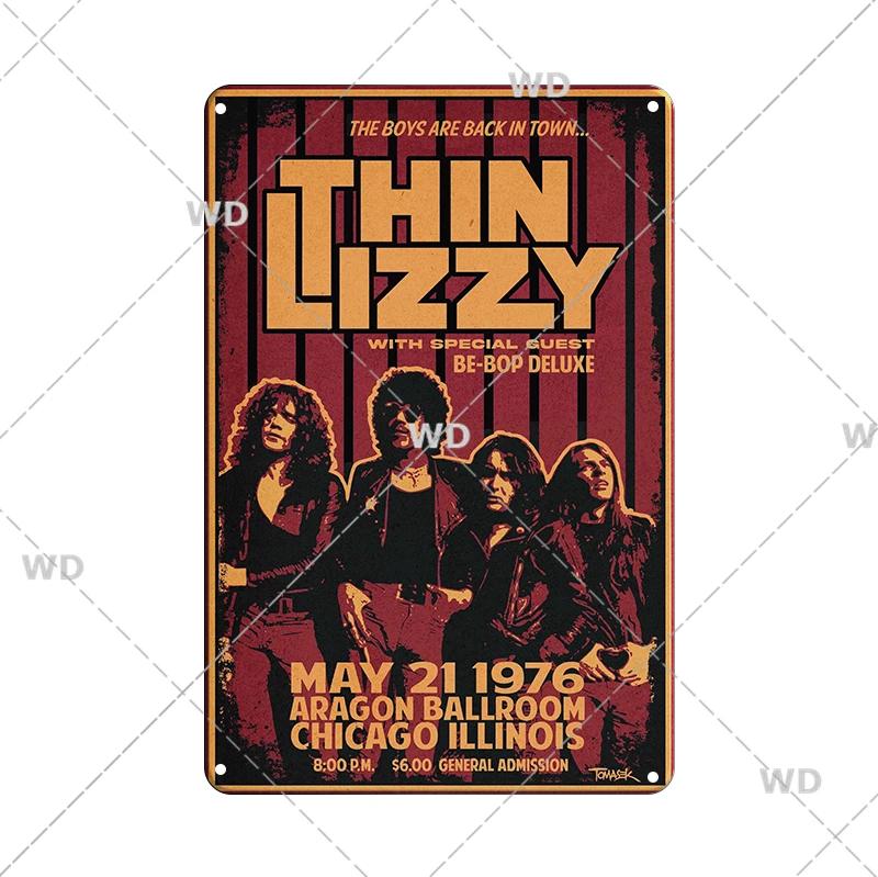 Retro Famous Rock Band Tin Sign Singer Poster Metal Plaque Vintage Metal Plate For Coffee Bar Pub Man Cave Room Home Wall Decor