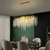 Nordic Luxury Branch Gloss Crystal Chandelier Modern Dining Table hotel Pendant Indoor Home Lighting Decorative Ceiling Light