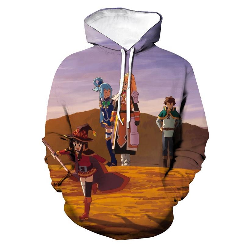 Sweatshirts 3d Printed Anime Konosuba Cartoon Hoodies Kids Novelty Unisex Tops Comfortable Autumn Winter Long Sleeve Pullover