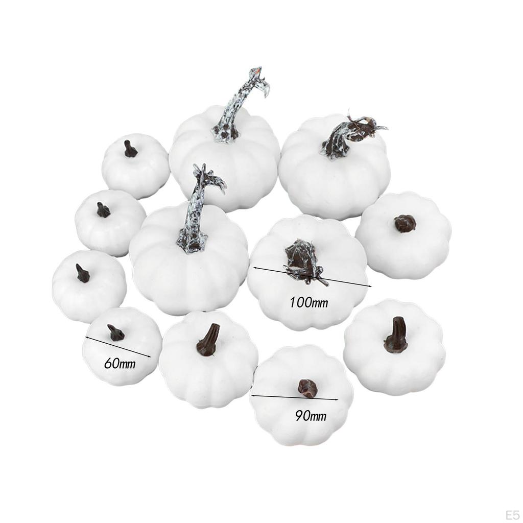 12 Pieces Fake Pumpkins Model Artificial Foam Small for Halloween
