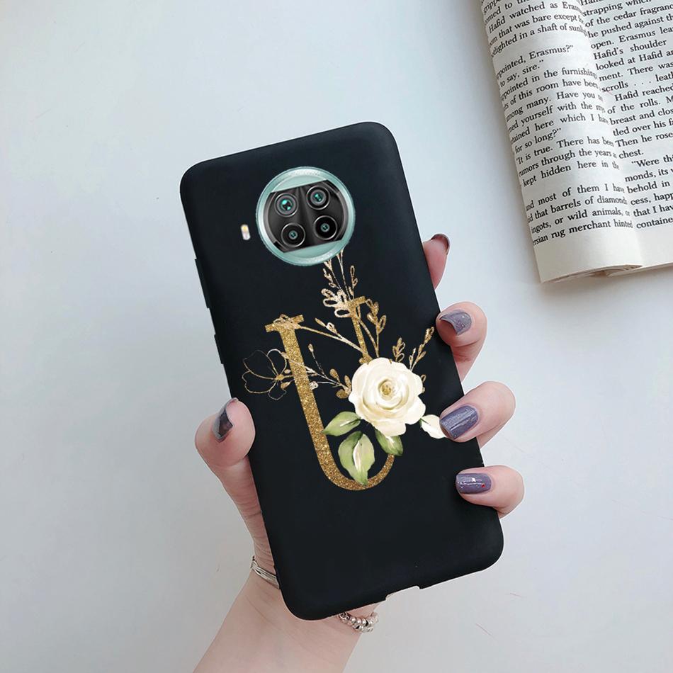 For Xiaomi Mi 10T Lite 5G Back Cover Flower Alphabet Letter Candy Soft Phone Case For Xiomi Mi10t Lite Mi 10 T Lite 10tlite Case