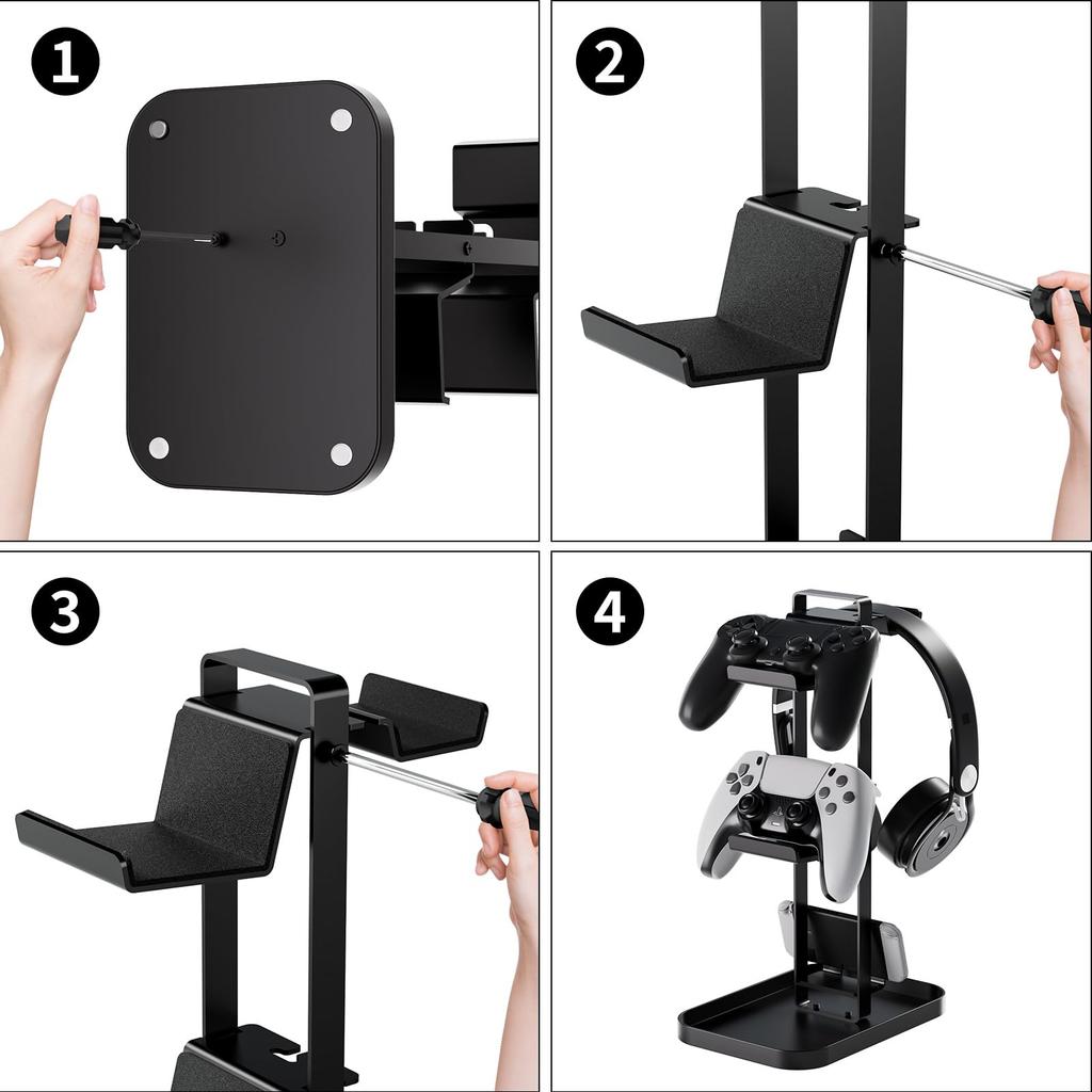 BOIVSHI Headphone Stand, Headphone Hanger, Convenient Desk Item, Controller Stand, Hook, Headphone Storage, Headphone Hanger, Game Rack, Headphone