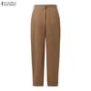 ZANZEA Women Solid Color Casual Cropped Pants