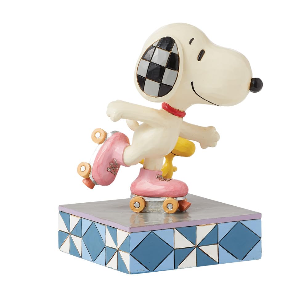JIM SHORE Snoopy Woodstock Roller Skates 6016267 &