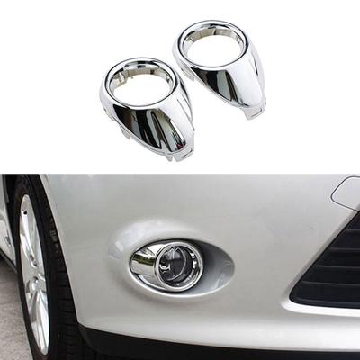Car Styling Front Fog Lamp Frame Cover For Ford Focus 3 Accessories Abs Chrome 2pcs Per SetModified Head Fog Light Decoration