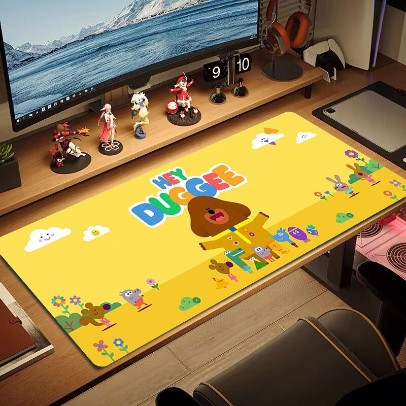 Duggee Rainbow Adventure Large Size Mouse Pad Large Gaming Table Cushion Nonslip Laptop Tablet Big Mousepad Xxl Mat Mini Pc Playmat With Lock Edge