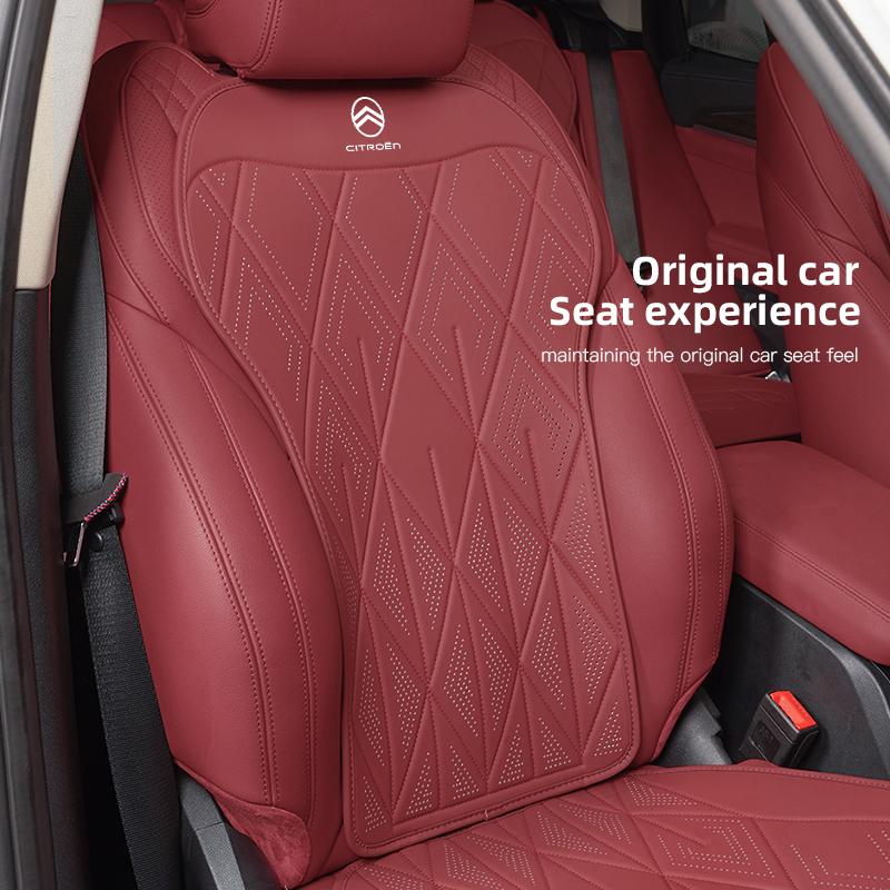Soft Ventilate Car Seat Protection Pad Nappa Leather Accessories For Citroen C4 C3 C5 C5X e-C4 X e-C3 C-Elysee Berlingo C1 C6 C2