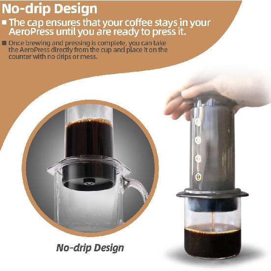 AeroPress Kahve Espresso Makinesi Aksesuarları için Akış Kontrollü Filtre Kapağı Değişimi Aero Press Orijinal, Go, Go Plus & Clear Taşınabilir için Filtre Kapağı