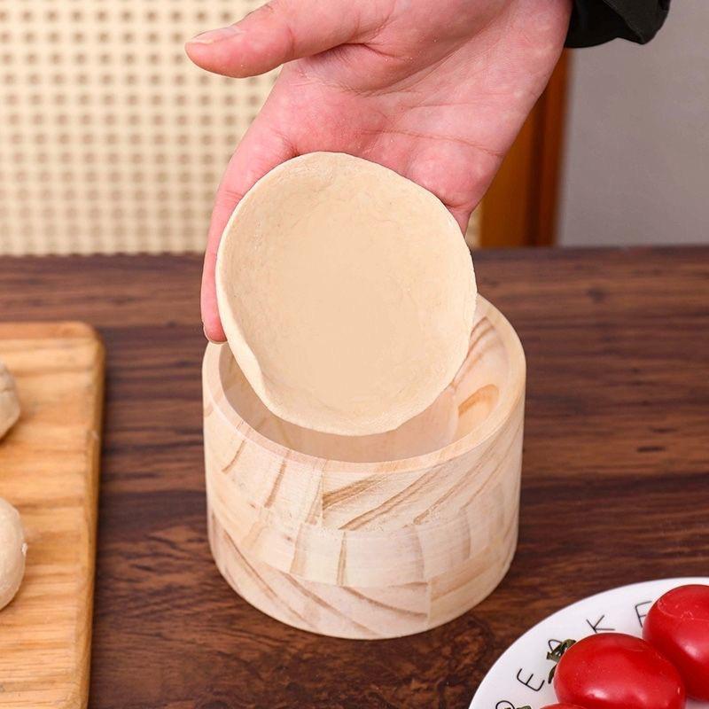 Wooden Rolling Pin & Dumpling Skin Mold for Pastry & Dumplings