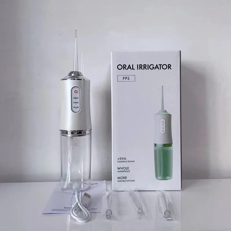 Portable Smart Electric Oral Irrigator Water Flosser 4 Jets 3 Modes Rechargeable Dental Water Jet Irrigator Dental Teeth Cleaner