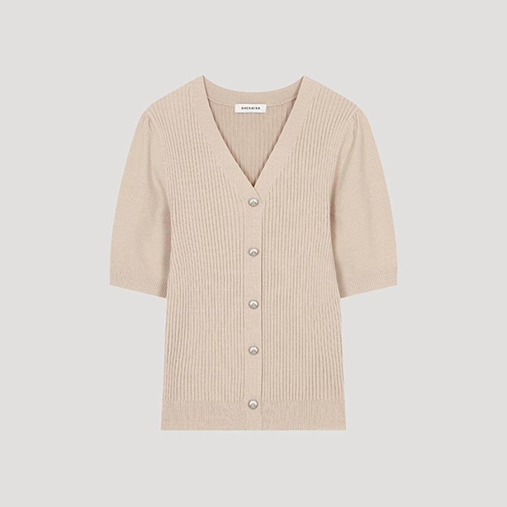

She S miss рукав цвет V вырез вязать SSkpoo21040 Be beige/55