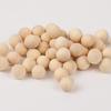 Solid Natural Wood Round Beads - Small Loose Beads In Natural Wood Color