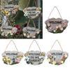 Resin Welcome Door Sign Plaque for Home Cafe Office Garden Decoration