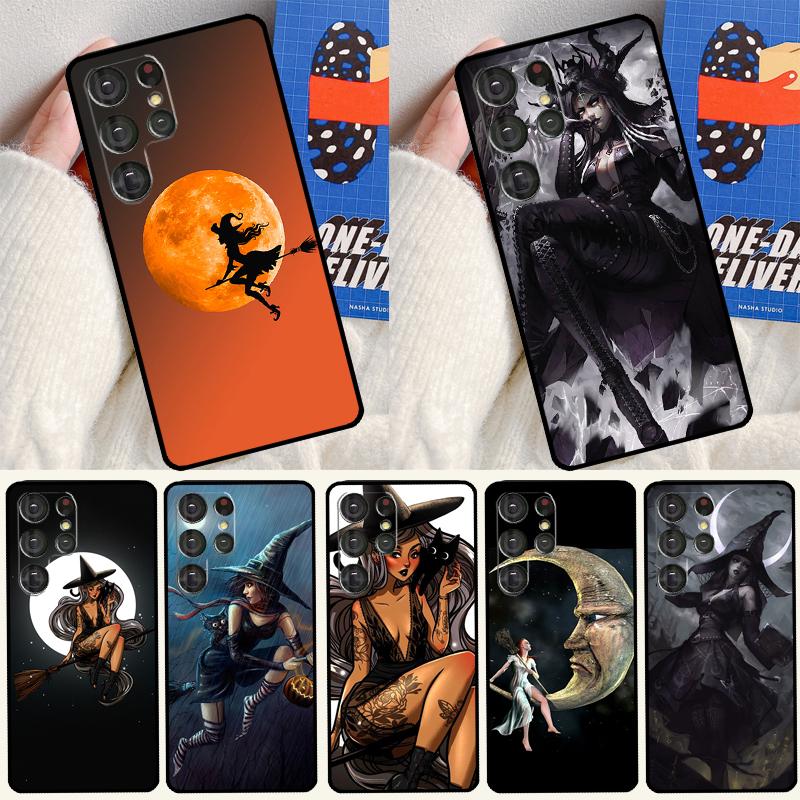Moon Witch Horror Soft Case For Samsung Galaxy S25 Ultra S9 S10 S20 FE S21 S22 S23 Plus S24 Ultra Funda Cover