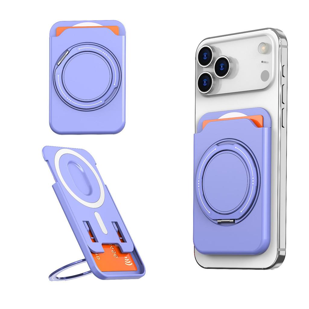 MagSafe Card Holder with 360° Rotating Bracket for iPhone