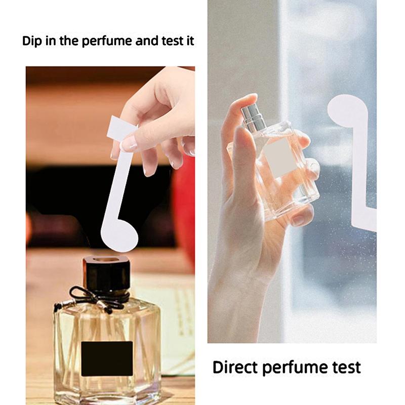 

100 шт. Тест-полоски в форме ноты для ароматерапии, ароматических отдушек, парфюмерии, эфирных масел 100Pcs