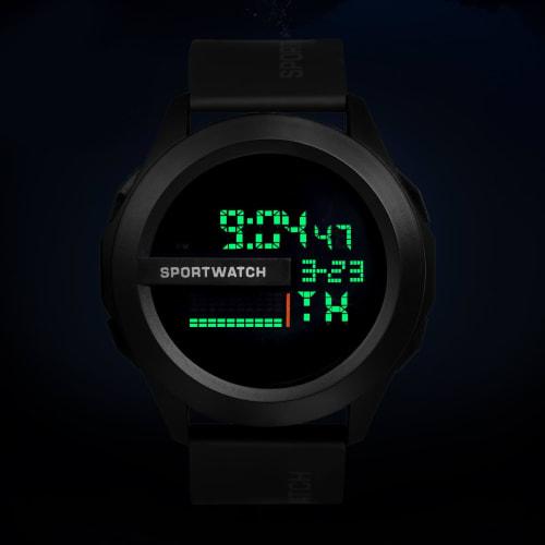 Men's Silicone Waterproof Digital Watch with LED Alarm, Day of the Week Calendar, and Stopwatch, a Simple and Stylish Quartz Watch - a Perfect Gift fo